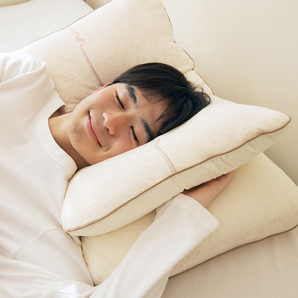 장미화 코코리찌 양모날개 베개 1개 목편한 릴렉스 경추 베개 기능성 C커브 꿀잠 목베개