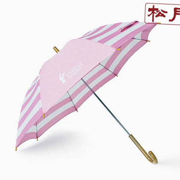 초발수 장우산 튼튼한 파스텔 스트라이프 비오는날 연두색 핑크 - 상품 이미지