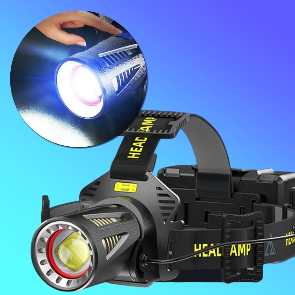N3023 모션감지 강력 XHP70 3LED 헤드랜턴 - 상품 이미지
