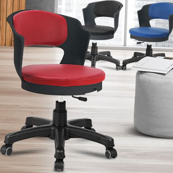 플라스틱 원형 이동식 의자 무소음 진료실 보조 의자 바퀴형 다용도