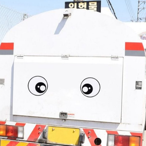 눈동자 자동차 반사 스티커 후미 차량 안전 스티커 화물차 트럭 - 상품 이미지