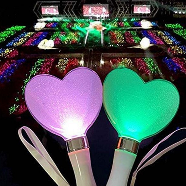 멀티 led 응원봉 심장 하트 야광봉 페스티벌 축제 콘서트 공연 - 상품 이미지