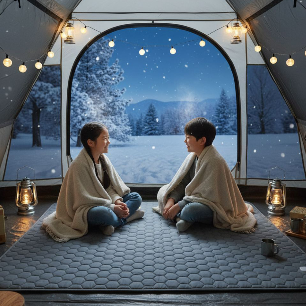 3H 한일온열기 탄소매트 전기매트 온열매트 전자파없는 전기장판 캠핑 침대 1인용 싱글 써클