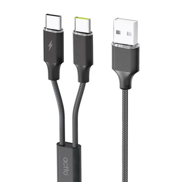 고속 usb 타입 충전 케이블 멀티 2in1 충전 케이블 스마트폰 - 상품 이미지