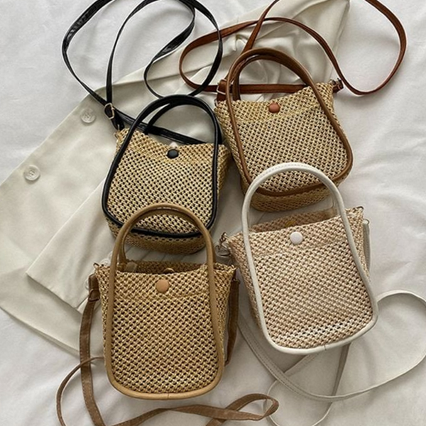 여름 라탄 미니 백 토트 여성 라탄 백 왕골 가방