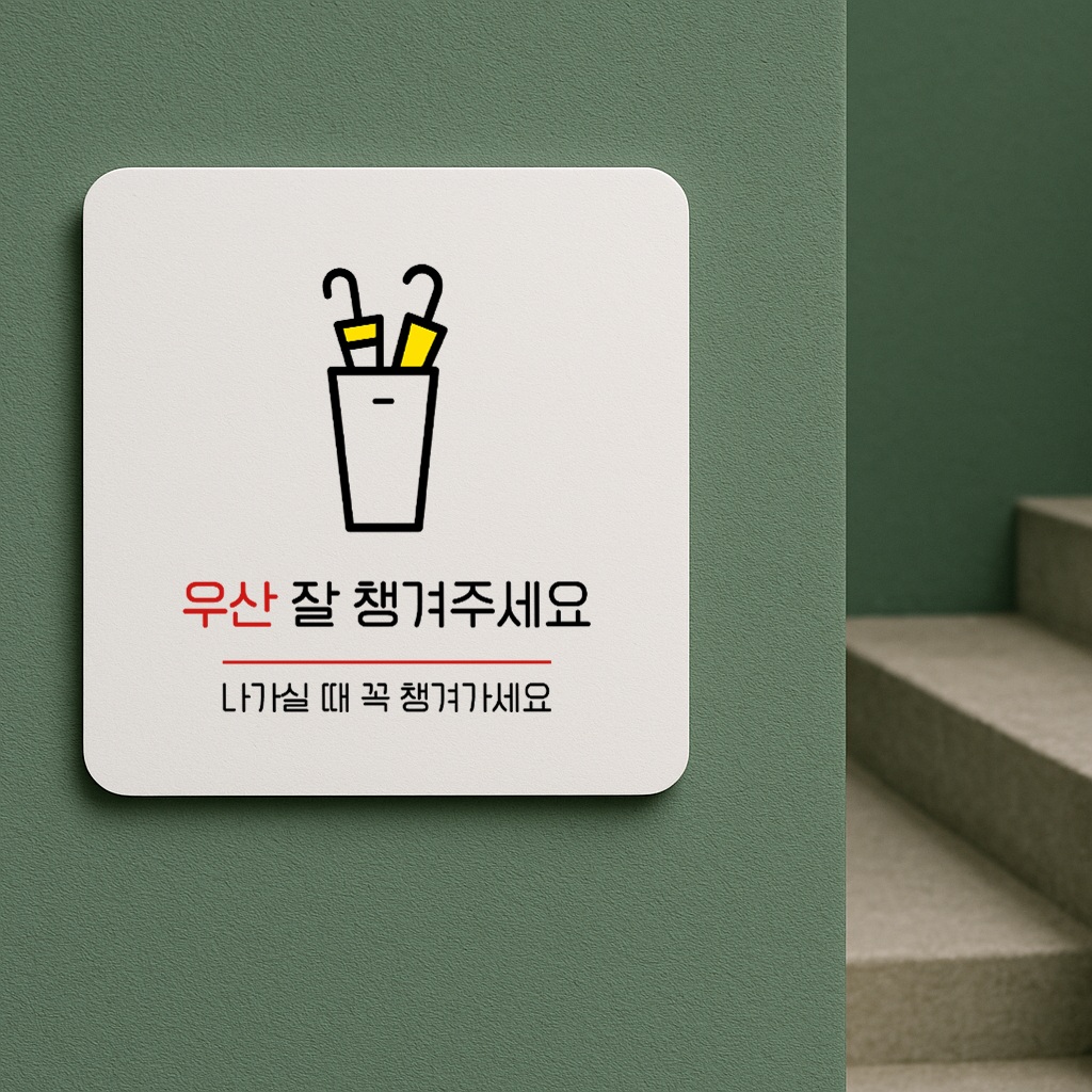 우산 꽂이 안내판 거치대 표지판 표찰 안내 062 100x100 - 상품 이미지