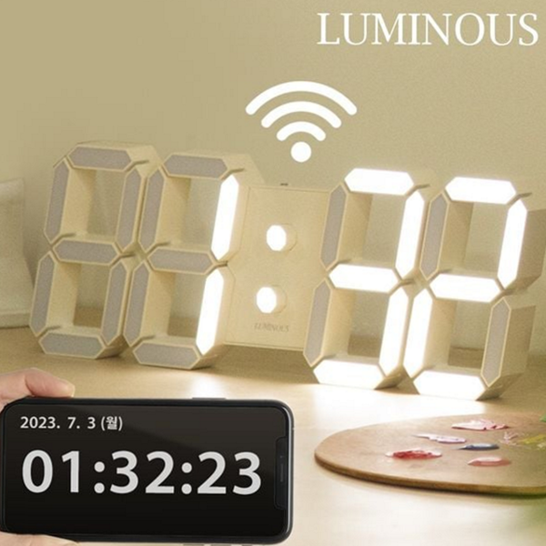 인테리어 led 벽 시계 디자인 디지털 벽 시계 무소음 거실 - 상품 이미지
