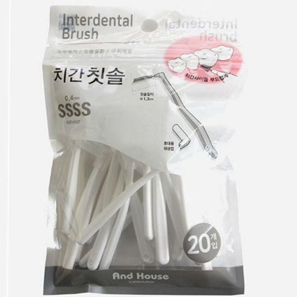 일회용 치간 칫솔 휴대용 치간 칫솔 l형 0.4mm 이쑤시개 치아 - 메인 이미지