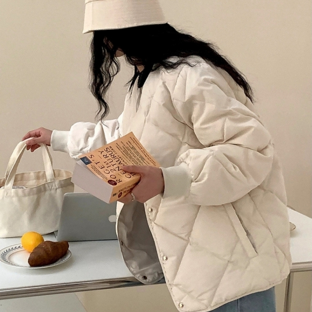 퀼팅 누빔 패딩 간절기 보온 경량패딩 - 상세 이미지 4