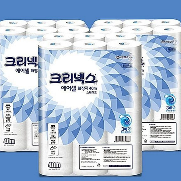 스탠다드 두루마리화장지 펄프 롤화장지 40m 가정용 휴지 - 상품 이미지