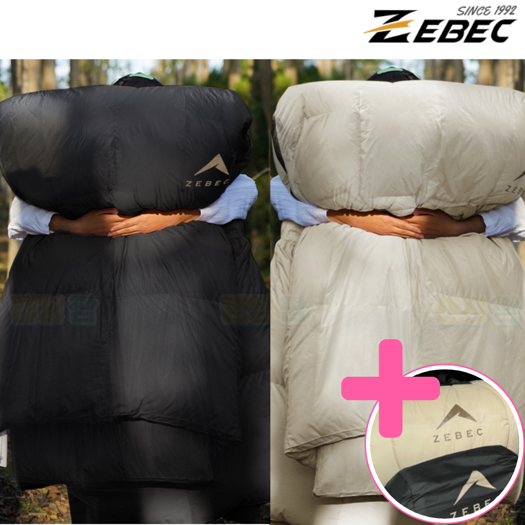 제백 에어리스 침낭 오리털 페더 덕다운 캠핑 2500g