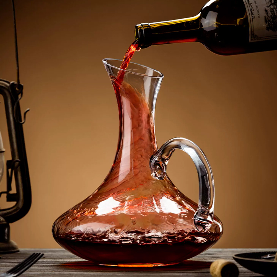 핸들 와인 디캔터 유리 디켄더 1.5L 1.7L - 상세 이미지 2