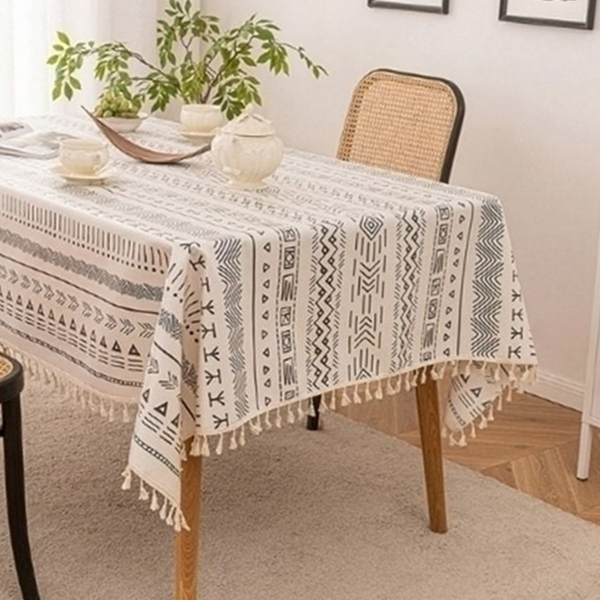 다용도 방수 테이블보 북유럽 식탁 테이블보 피크닉 린넨 패턴 테라스