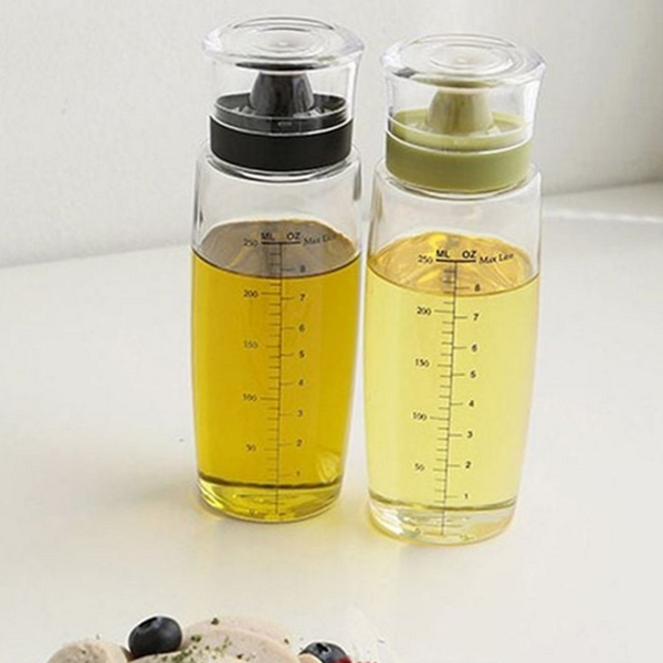 300ml 유리 오일 병 2개 실리콘 오일 병 양념통 조미료 - 메인 이미지