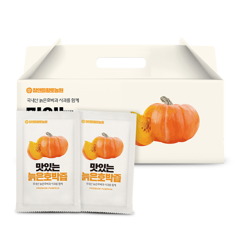 [국산100%] 참앤들황토농원 국내산 맛있는 늙은 호박즙 90ml 30포, 1개 제품 이미지