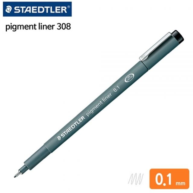 스테들러 308 피그먼트 라이너 0.1mm 1다스 (10개입) - 상품 이미지