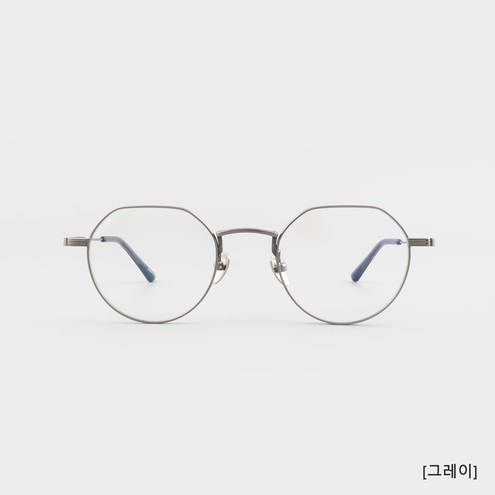 무사경 102 가벼운 티타늄 안경테 블루라이트 차단 렌즈 남자 여자 원형 메탈 안경 이미지 6