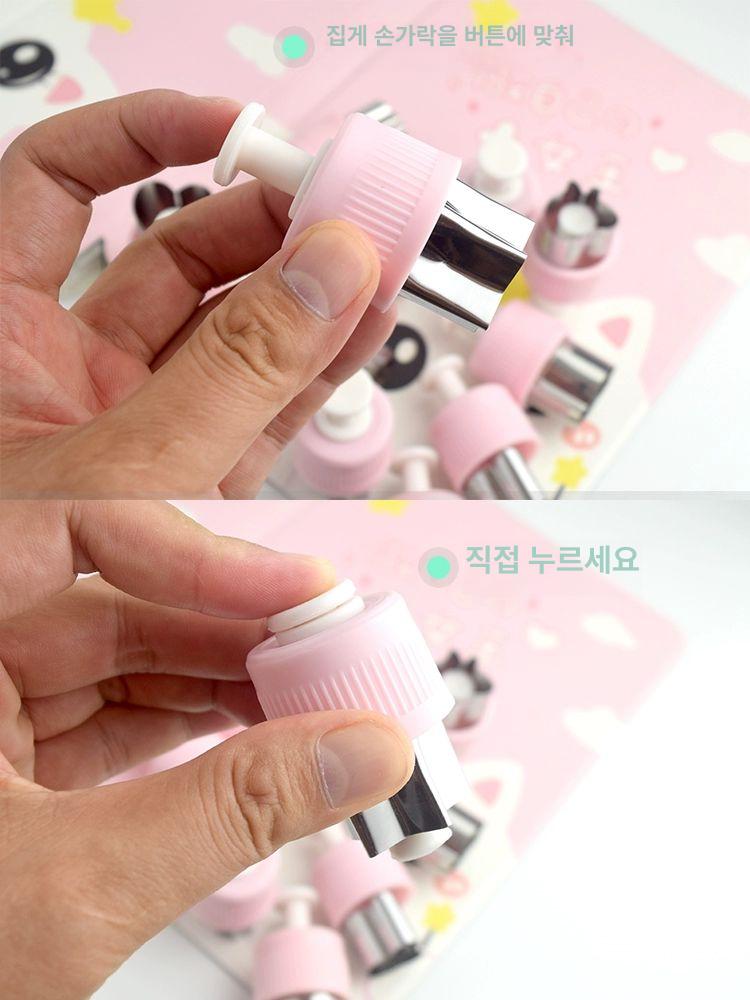 귀여운 음식 모양 찍기 쿠키 떡 도시락 데코 틀 플라스틱 주방 베이킹 스프링 프레스 전면 12종 A - 상세 이미지 3