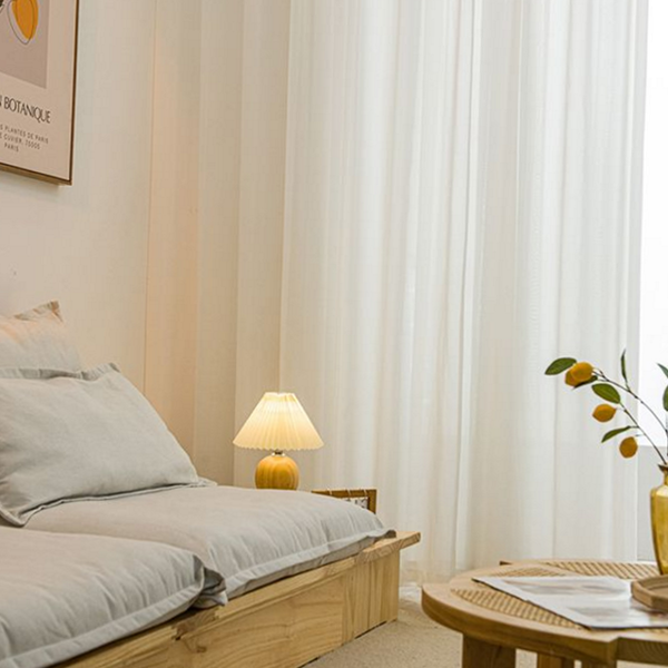 풍성 쉬폰 주름 커튼 드레스 나비 주름 커튼 화이트 속커튼