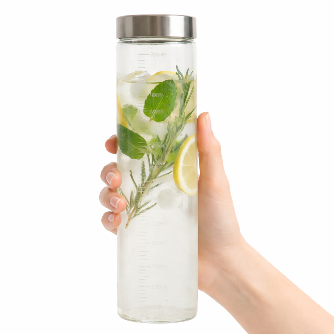 눈금 밀폐 내열유리병 커피 원두보관통 캡슐보관 이유식 파스타병 소분 용기 700ml, 1개 - 상품 이미지
