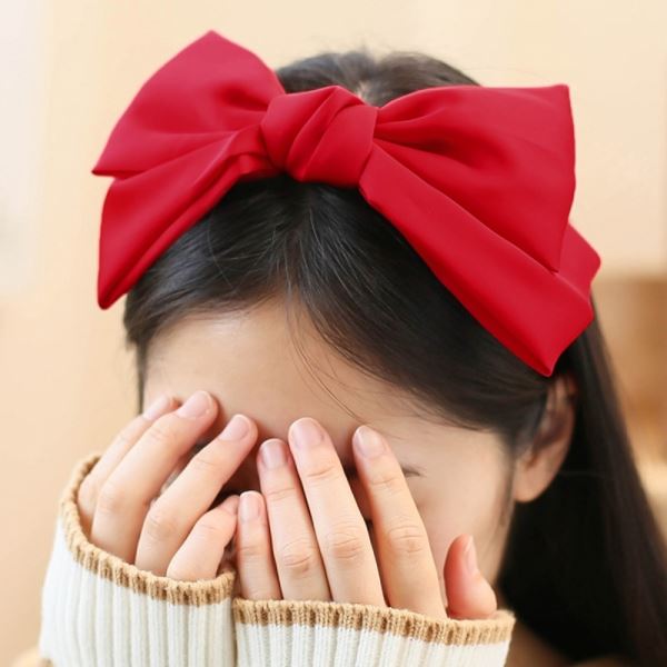 헤어밴드 왕 패션 예쁜 엔젤슈슈 새틴 머리띠 리본 - 상품 이미지
