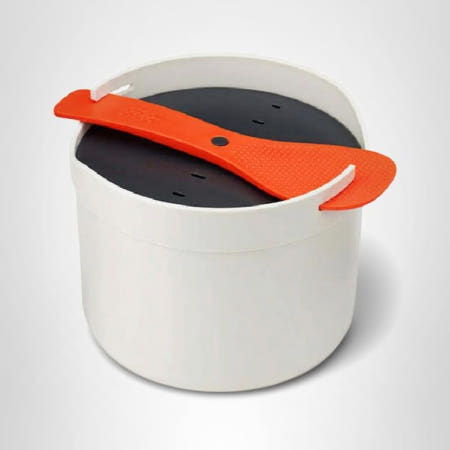 [해외]조셉 엠쿠사인 전자레인지 밥솥 찜기 2리터 /8.5컵 - 스톤 /오렌지 Rice Cooker