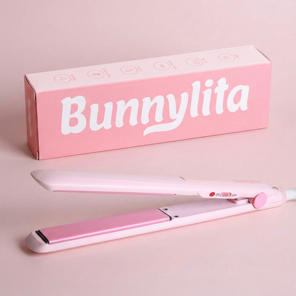 innol 쿠션핏 헤어 매직기 세라믹 핑크 휴대용 앞머리 C컬 고데기 뿌리 볼륨 학생 제품 이미지