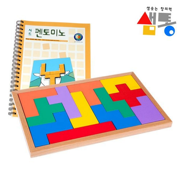 나무 원목 도형 퍼즐 교육 퍼즐 학습 교구 장난감 - 상품 이미지