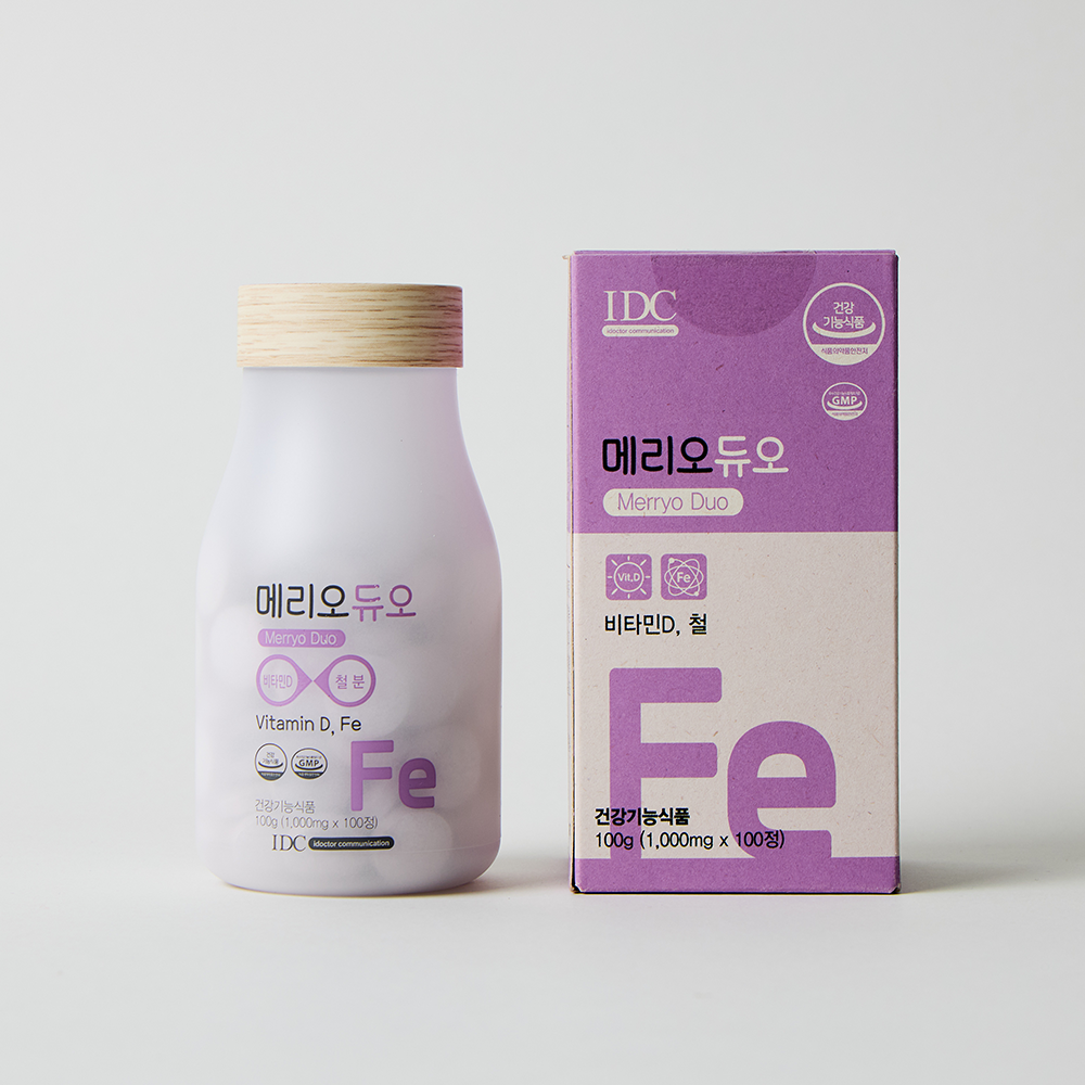 아기 철분제 어린이 유아 철분 맛있는츄어블 메리오듀오 100일분 - 상품 이미지