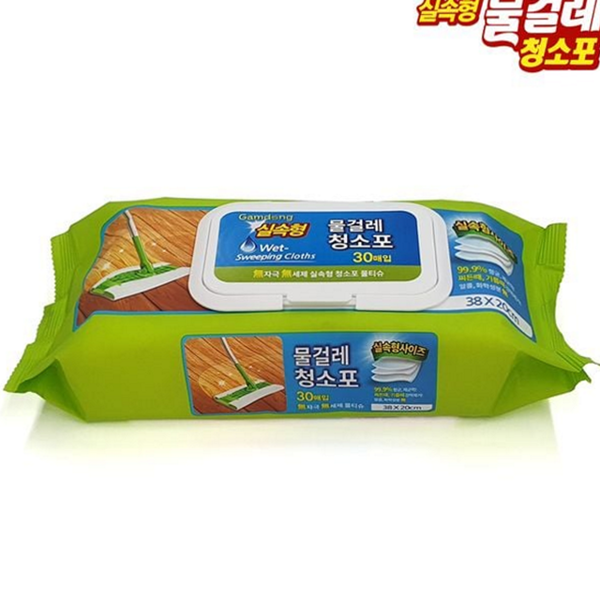 습식 물걸레 청소포 캡형 대형 물걸레포 리필 청소 주방 거실 - 상품 이미지