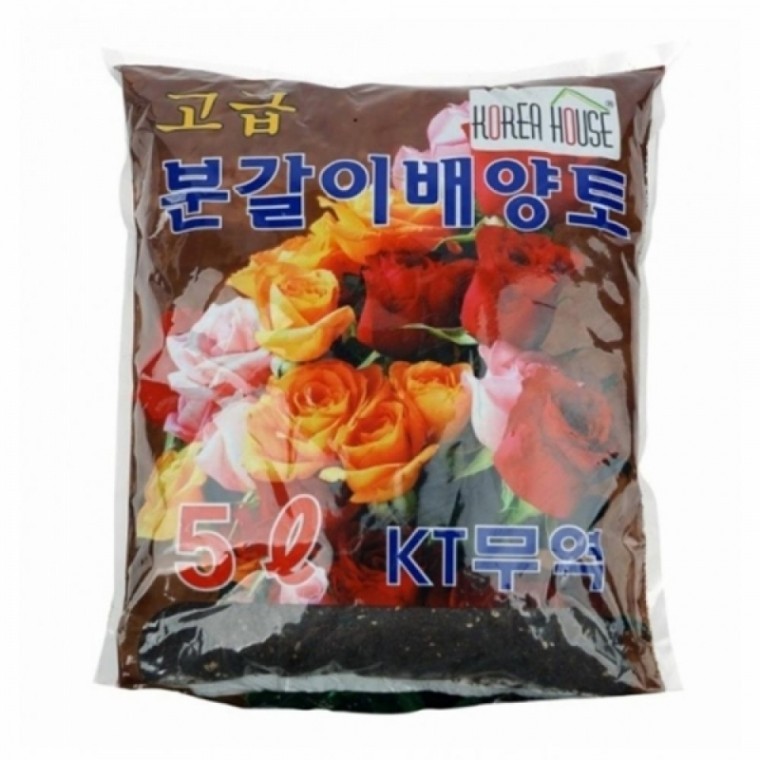 고급 가정원예용 분갈이배양토 5L 조경자재 흙갈이 - 메인 이미지