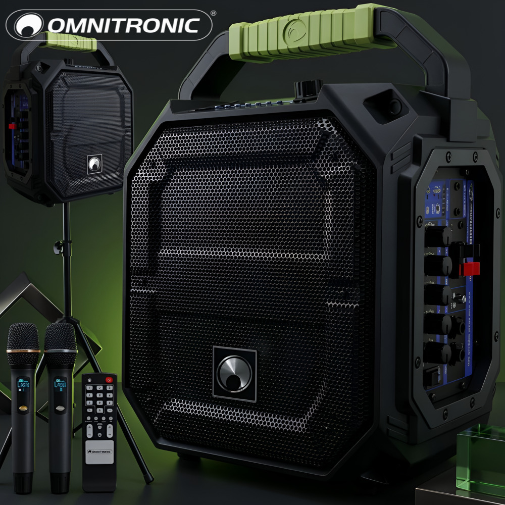 옴니트로닉 MP-8000A 이동식앰프 마이크 앰프 몬스탱2 휴대용 스탠드구성 제품 이미지