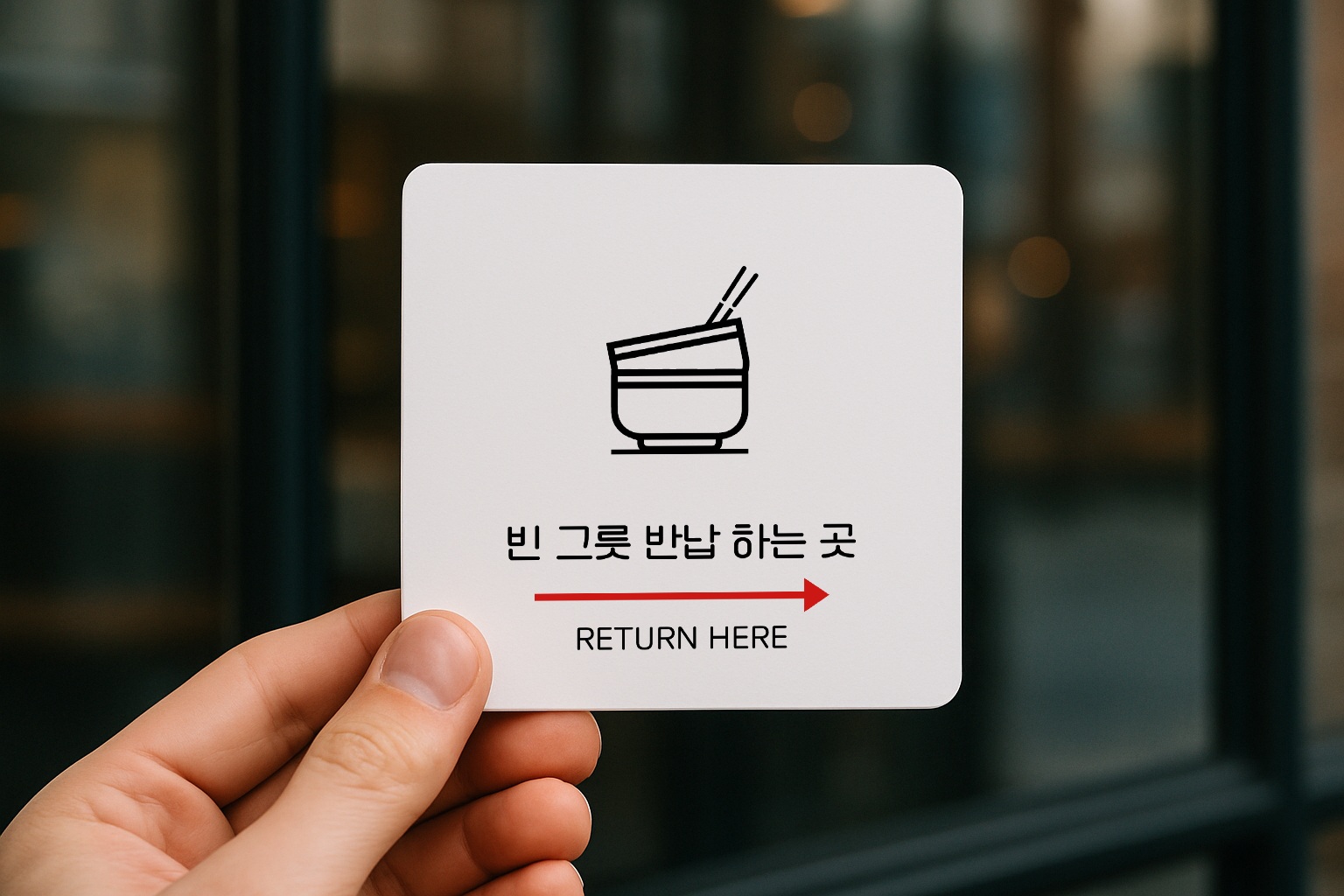 퇴식구 안내판 빈그릇 반납 표지판 식기 표찰 안내 057 100x100 - 상품 이미지