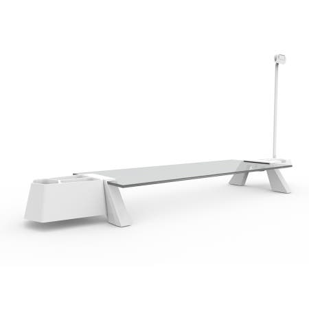 국산 스마트독 브릿지 모니터 받침대 메모 홀더 강화 유리 선반 책상 정리 노트북 거치대