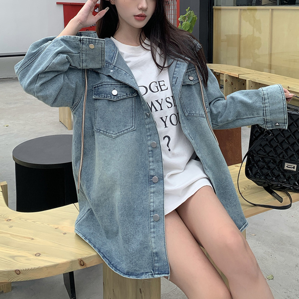 F007603_데님후드자켓 루즈핏 청남방 청야상 - 상세 이미지 2