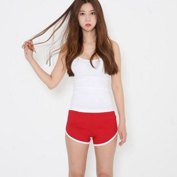 데반 여성 면 반바지 짧은 여성 반바지 팬츠 혼방 여름 - 상품 이미지
