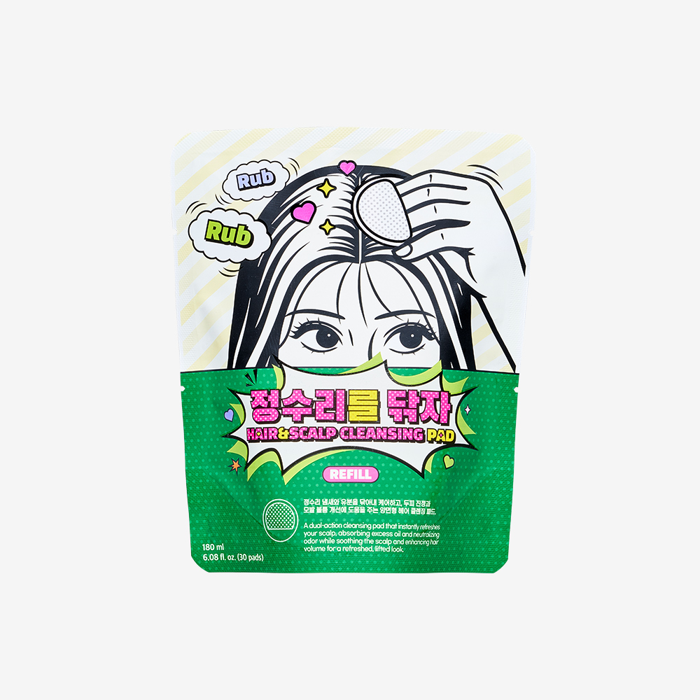 동국제약 마데카 정수리를 닦자 클렌징 패드 180g 30매 리필 1개/ 노세범 헤어 정수리 지성 두피케어 머리냄새 제거 - 상품 이미지