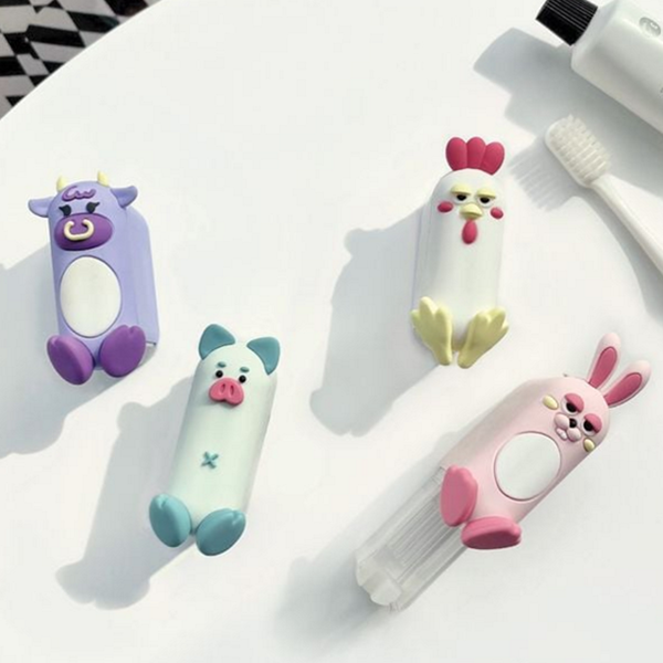 귀여운 동물 캐릭터 칫솔 살균기 여행용 휴대용 칫솔 살균기 사무실