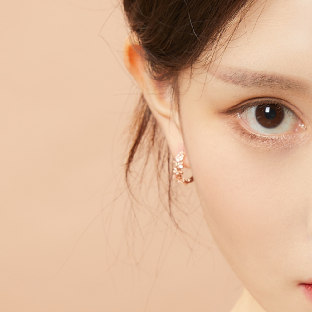 모노그래프 스페셜 여성 주얼리 캐주얼 패션 큐빅 원터치 데일리 귀걸이 코델리아 로즈 이미지 6