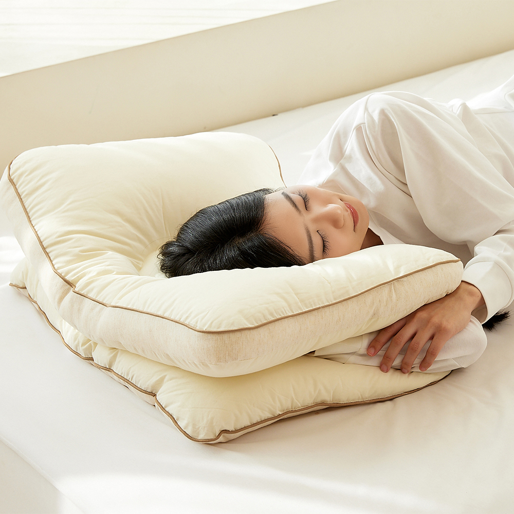 장미화 코코리찌 양모날개 베개 1개 목편한 릴렉스 경추 베개 기능성 C커브 꿀잠 목베개