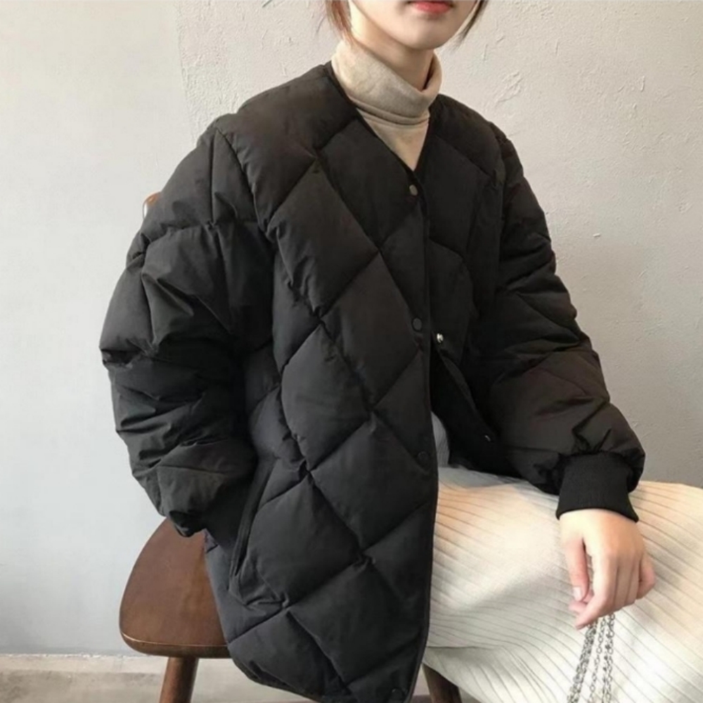 퀼팅 누빔 패딩 간절기 보온 경량패딩 - 상세 이미지 3