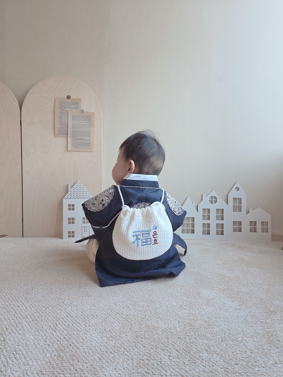 아기 복주머니 자수 가방 용돈주머니 명절 설날 추석 세뱃돈