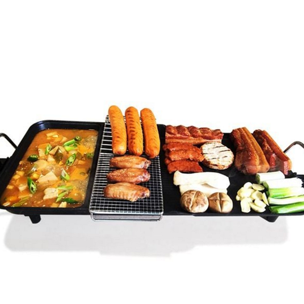 대형 와이드 전기 그릴 캠핑 멀티 전기 그릴 구이판 가정용