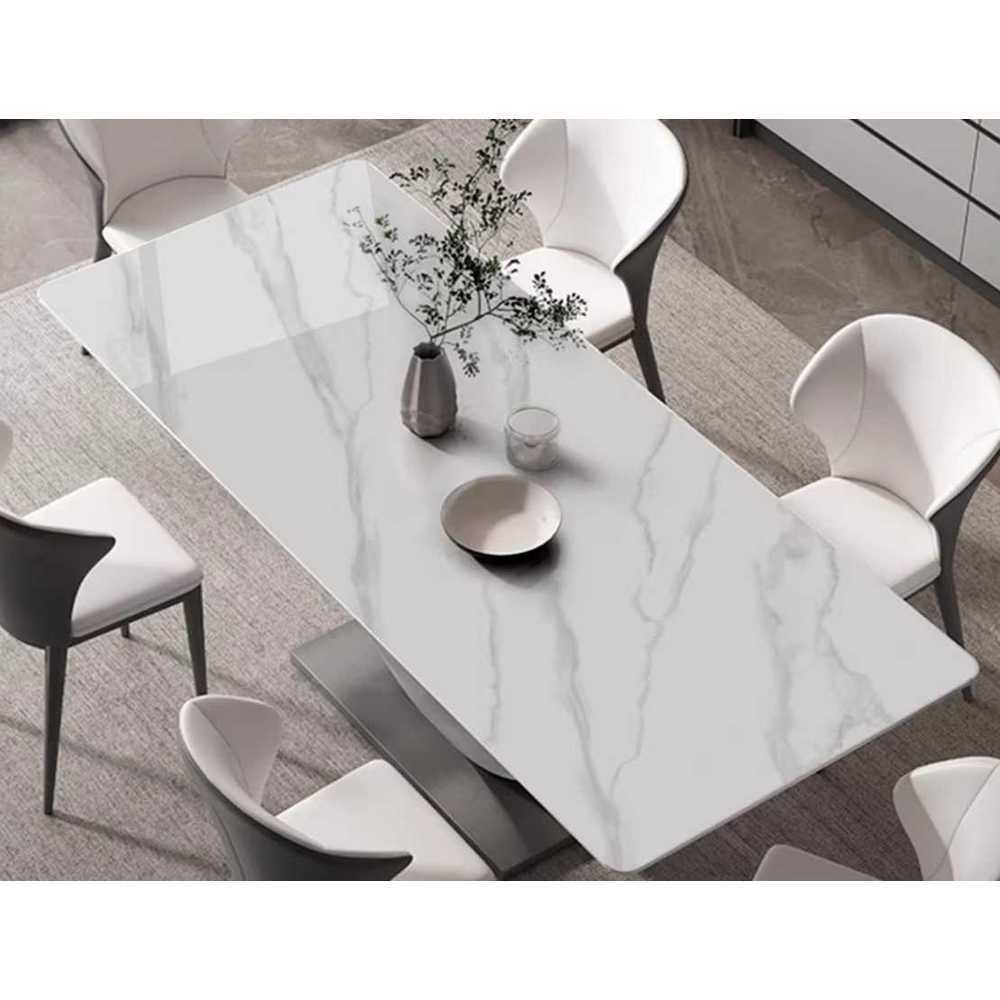 세라믹 상판 교체 포세린 식탁 마블 인조대리석 원판 130x70cm - 상품 이미지