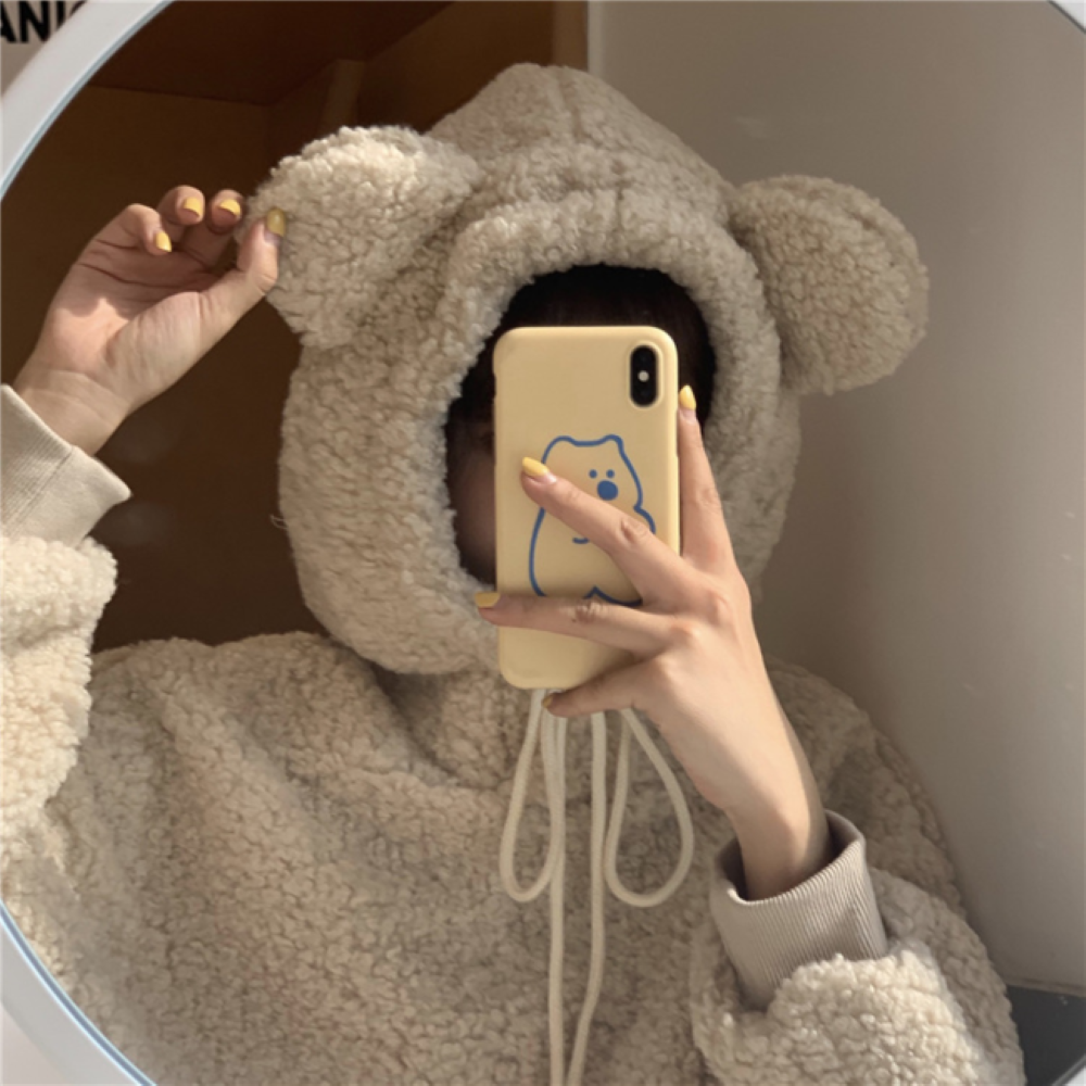 테디 뽀글이 후드티 4color SL-1004530 - 상품 이미지
