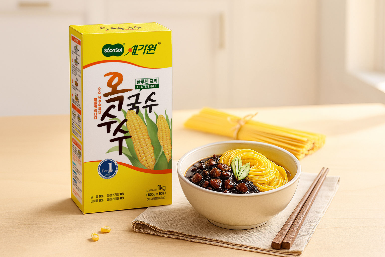 순솔가원 옥수수 국수 면 식단면 3kg - 상세 이미지 2