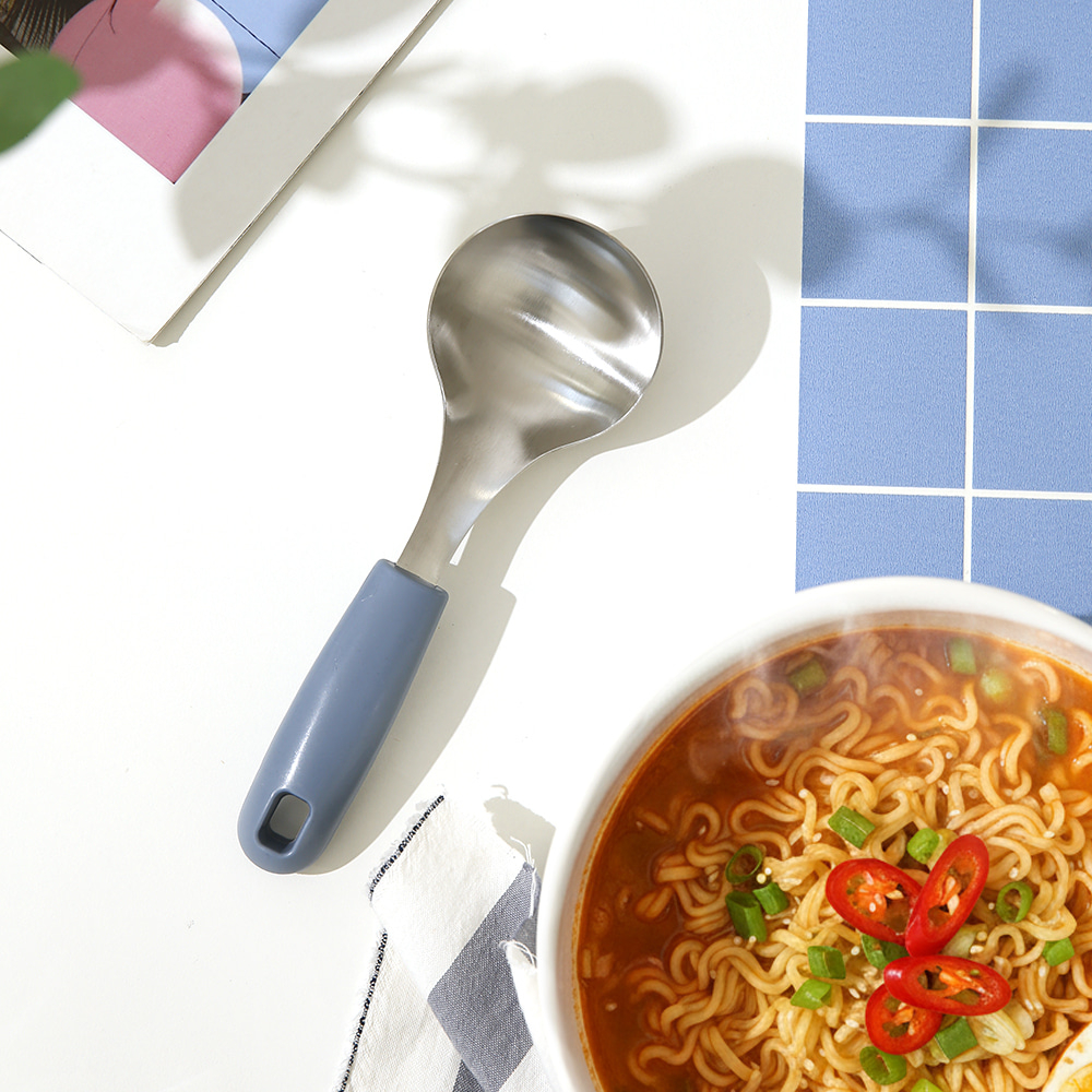 라면 먹방 소국자 미니 짧은 앞접시 스푼 스텐 국물 스프 서빙 소스 작은 소형 캠핑 이미지 6