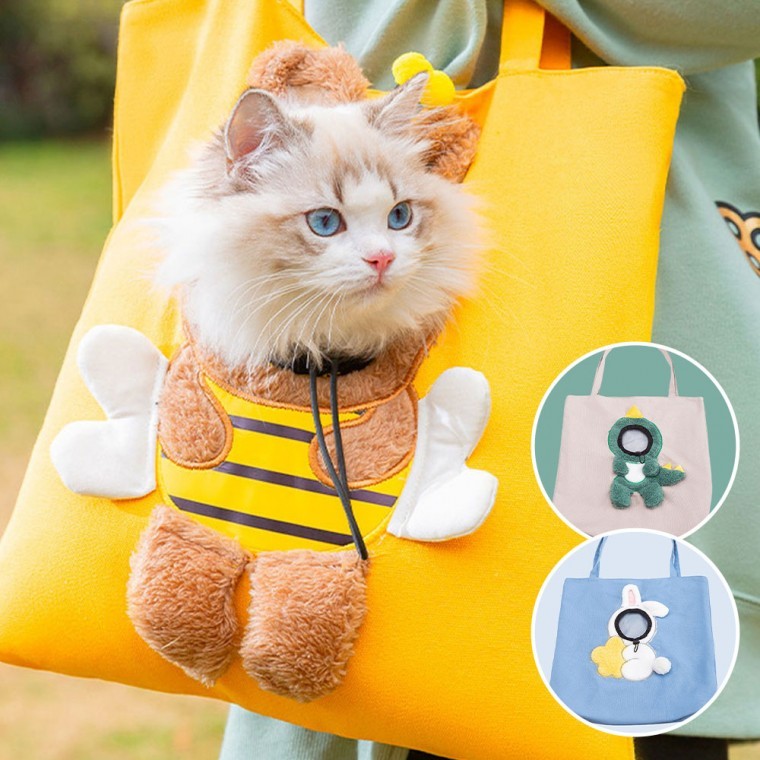 PET 고양이 산책 가방 포대기 슬링백 외출 이동장 - 상품 이미지