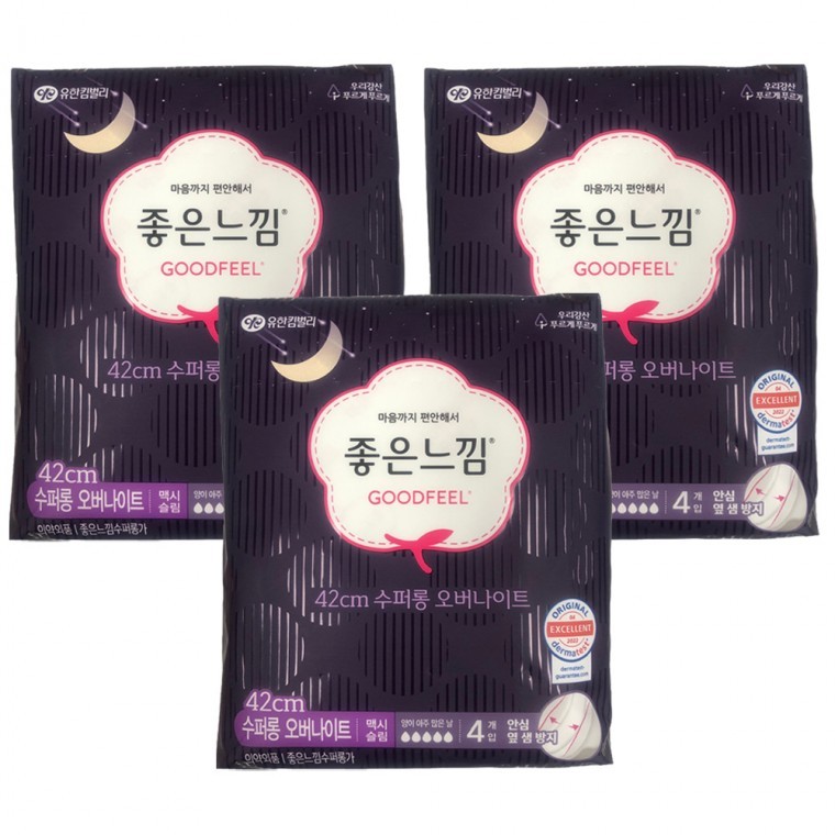 좋은느낌 수퍼롱 오버나이트 42cm 4입 x 8팩 - 상품 이미지