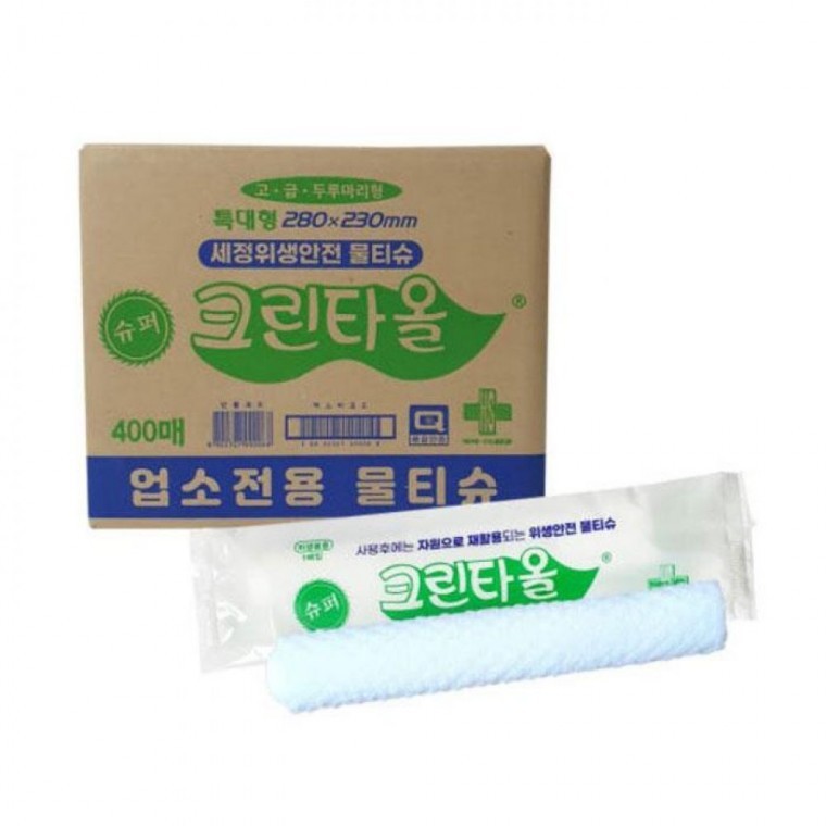 크린타올 업소용 물티슈 400매 BOX - 메인 이미지
